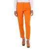 Burberry Ladies Deep Orange Aimi Mid-rise Tailored Trousers In Orange