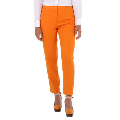 Burberry Ladies Deep Orange Aimi Mid-rise Tailored Trousers