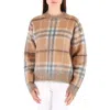 BURBERRY BURBERRY LADIES DUSTY CARAMEL NAIMA CHECK SWEATER