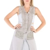 BURBERRY BURBERRY LADIES FAUX CRYSTAL EMBROIDERED MOHAIR BLEND HOLLOW VEST