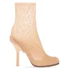 BURBERRY BURBERRY LADIES GENNIE TULLE SOCK DETAIL ANKLE BOOTS