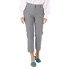 Burberry Ladies Gingham Cropped Trousers In Black