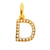 BURBERRY BURBERRY LADIES GOLD D CRYSTAL-EMBELLISHED LETTER CHARM