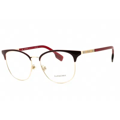 Burberry Ladies Gold Tone Round Eyeglass Frames 0be1355 In Red