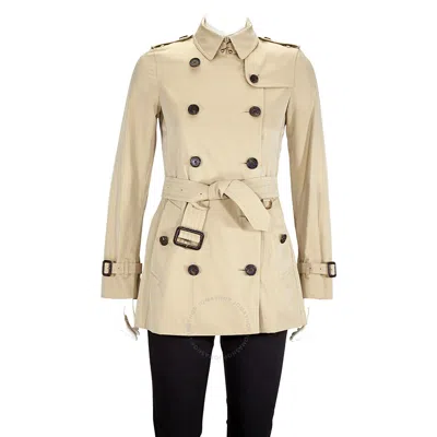 Burberry Ladies Heritage Honey Kensington Short Trench Coat In Yellow/red