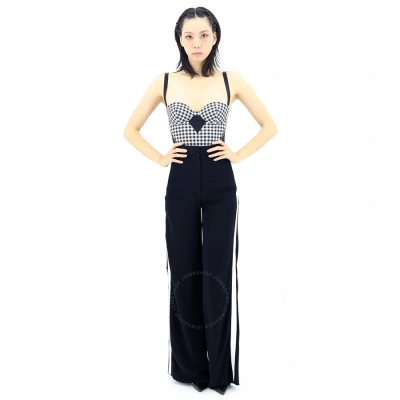 Burberry Ladies Highwaist Wide Leg Trousers In Black