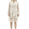 BURBERRY BURBERRY LADIES ISLA RUFFLE DETAIL LONG-SLEEVE DRESS