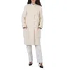 BURBERRY BURBERRY LADIES IVORY BLUSH SINGLE-BREASTED WOOL-BLEND COAT