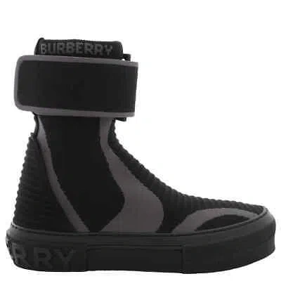 Pre-owned Burberry Ladies Knitted Sub High-top Sock Sneakers In Black