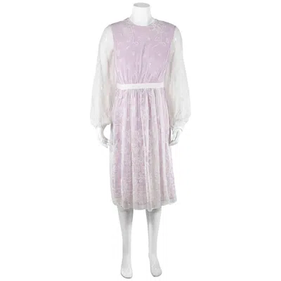 Burberry Ladies Lace Overlay Dress In White
