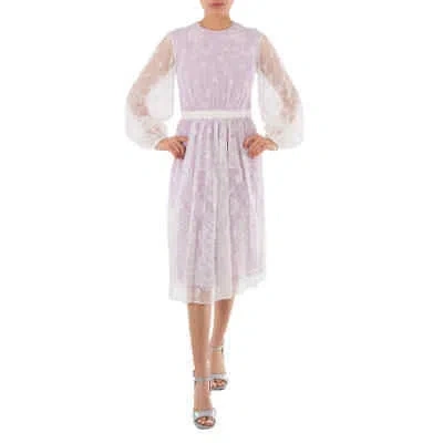 Pre-owned Burberry Ladies Lace Overlay Dress In White