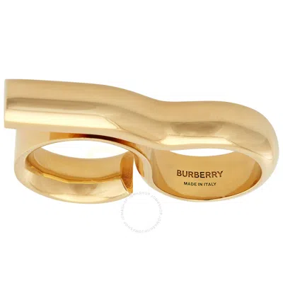 Burberry Ladies Light Gold Gold-plated Eyelet Double Ring