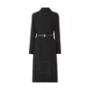 Burberry Ladies Long Sleeve Holyfield Belted Coat In Black