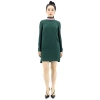 BURBERRY BURBERRY LADIES LONG-SLEEVE SILK WOOL SHIFT DRESS