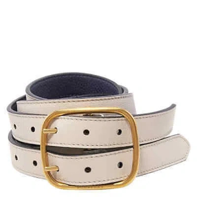 Pre-owned Burberry Ladies Lynton Reversible Double-strap Leather Belt In Check Description