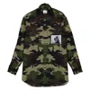 BURBERRY BURBERRY LADIES MANGROVE GREEN CSILLA CAMO PRINT COTTON SHIRT