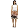 BURBERRY BURBERRY LADIES MARINER PRINT PLEATED CADY SKIRT