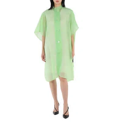 Pre-owned Burberry Ladies Mint Green Soft-touch Plastic Poncho
