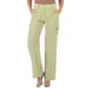BURBERRY BURBERRY LADIES MIST GREEN NELL MID-RISE SILK CREPE DE CHINE CARGO TROUSERS