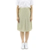 BURBERRY BURBERRY LADIES MONOGRAM PRINT SILK PLEATED SKIRT