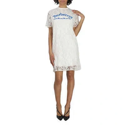Pre-owned Burberry Ladies Natural, White Lace Dress