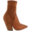 BURBERRY BURBERRY LADIES NUTMEG PANELLED SUEDE AND LAMBSKIN ANKLE BOOTS