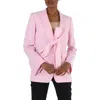 Burberry Ladies Pale Candy Pink Exaggerated-lapel Blazer In Pink