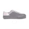 BURBERRY BURBERRY LADIES PALE GREY JACK CHECK LOW TOP SNEAKERS
