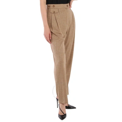 Burberry Ladies Pecan Melange Tailored Trousers