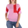 BURBERRY BURBERRY LADIES PRIMROSE PINK GRAPHIC MIRAR KNIT TOP