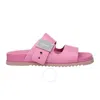 BURBERRY BURBERRY LADIES PRIMROSE PINK OLYMPIA LEATHER CLOGS