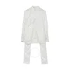 Burberry Ladies Reconstructed Polka Dot Crinkle-effect Shirt In White