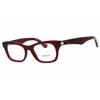 Burberry Ladies Red Rectangular Eyeglass Frames 0be2422 In Red