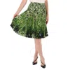 BURBERRY BURBERRY LADIES RERSBY CREPE DE SINS MEADOW PRINT PLEATED SKIRT