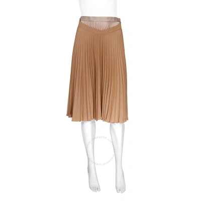 Burberry Ladies Sandbank Layered Pleated Skirt