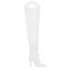 BURBERRY BURBERRY LADIES SHOREDITCH WHITE PORTHOLE DETAIL OVER-THE-KNEE BOOTS