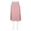 BURBERRY BURBERRY LADIES SILK-LINED PLASTIC A-LINE SKIRT IN ROSE PINK