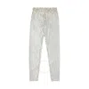 Burberry Ladies Silver Bobbie Sheer Metallic Mesh Leggings In Silver Tone