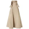 Burberry Ladies Soft Fawn Gabardine Belted Trench Gown Dress