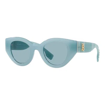 Burberry Woman Sunglass Be4390 Meadow In Blue