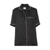Burberry Ladies Tierney Silk Satin Blend Crystal-embellished Shirt In Black
