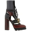 BURBERRY BURBERRY LADIES WESTMARSH LEATHER AND SNAKESKIN CUTOUT ANKLE BOOTS