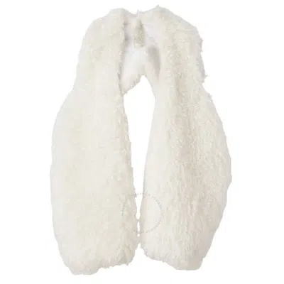 Burberry Ladies White Mohair-blend Faux Shearling Cape