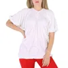 BURBERRY BURBERRY LADIES WHITE RUTH T-SHIRT WITH CUT OUT SIDES