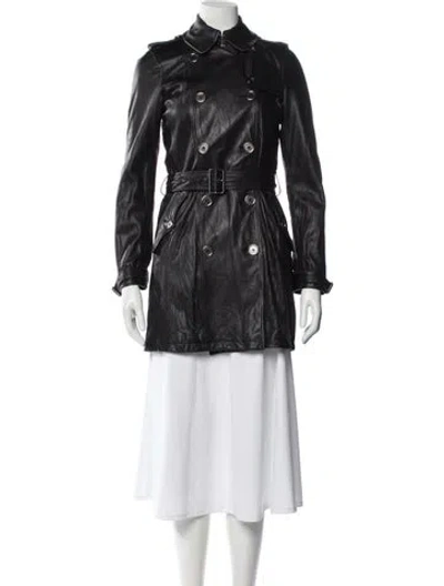 Pre-owned Burberry Lambskin Biker Jacket In Black