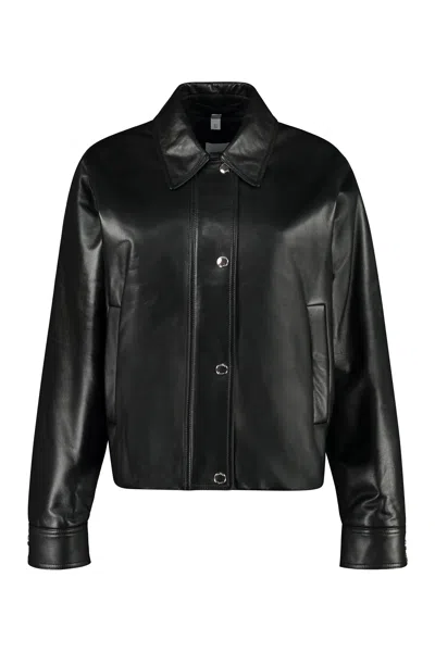 BURBERRY BURBERRY LAMBSKIN BOMBER JACKET