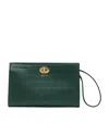 Burberry Lambskin Cotswolds Pouch In Green