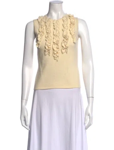 Pre-owned Burberry Lambswool Crew Neck Sweater In Neutral