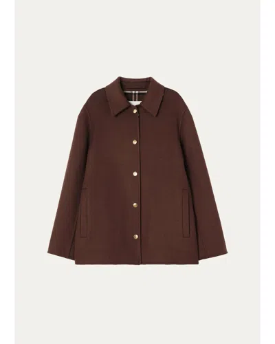 Burberry Lancashire Check Wool Twill Single-breasted Jacket In Brown