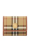 Burberry Book Wallet In Faux Leather In Neutral
